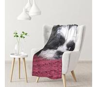 YOFIEN Cute Shih Tzu Dog (2) Flannel Throw Fluffy Blanket for Couch, Soft Cozy Blankets