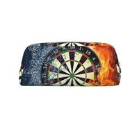 YOFIEN Dart Board Target Ice Fire Pencil Case for Girls, Pen Pouch Organizer Pencil Bag with Zipper