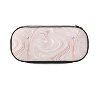YOFIEN Delicate Pink Marble of Marble with Imitation of Rose Gold,Small Pencil Case Large Capacity Pencil Pouch Office Stationery Organizer