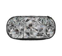 YOFIEN Diamond Texture Style Crystal,Small Pencil Case Large Capacity Pencil Pouch Office Stationery Organizer