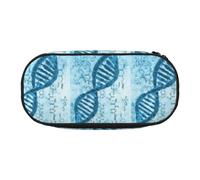 YOFIEN DNA Blue,Small Pencil Case Large Capacity Pencil Pouch Office Stationery Organizer