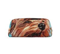 YOFIEN Dog Yorkshire Terrier Pencil Case for Girls, Pen Pouch Organizer Pencil Bag with Zipper