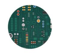 YOFIEN Electronic Circuit With Diodes 8&8in Round Mouse Pad Sewn Edge Design