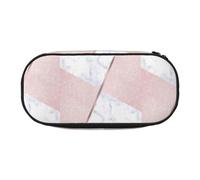YOFIEN Elegant Girly Rose Gold Glitter & White Marble,Small Pencil Case Large Capacity Pencil Pouch Office Stationery Organizer