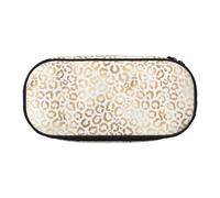 YOFIEN Elegant Gold White Leopard Cheetah,Small Pencil Case Large Capacity Pencil Pouch Office Stationery Organizer