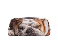 YOFIEN English Bulldogs Muzzle Pets Sleeping Dogs Pencil Case for Girls, Pen Pouch Organizer Pencil Bag with Zipper