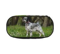 YOFIEN English Setter Lawn Pets Dogs English Setter,Small Pencil Case Large Capacity Pencil Pouch Office Stationery Organizer