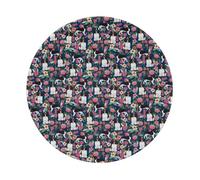 YOFIEN English Springer Spaniel Floral Cute Florals Dog 8&8in Round Mouse Pad Sewn Edge Design