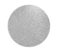 YOFIEN Faux Sparkly Silver Glitter Printed 8&8in Round Mouse Pad Sewn Edge Design