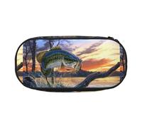 YOFIEN Fish Go Fishing,Small Pencil Case Large Capacity Pencil Pouch Office Stationery Organizer