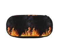 YOFIEN Flaming Charcoal Grill Pattern,Small Pencil Case Large Capacity Pencil Pouch Office Stationery Organizer