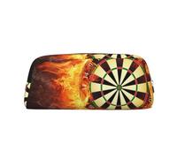 YOFIEN Flaming Dartboard Fire Dart Board 3D Pencil Case for Girls, Pen Pouch Organizer Pencil Bag with Zipper