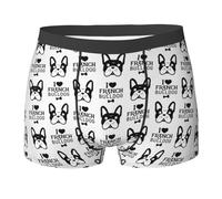 YOFIEN French Bulldog Pattern In Vintage Style,Men's Underwear Boxer Briefs Comfort Soft Stretch for Man Multicolour