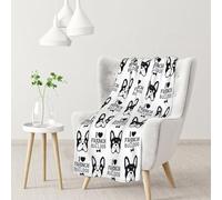 YOFIEN French Bulldog Pattern In Vintage StyleFlannel Throw Fluffy Blanket for Couch, Soft Cozy Blankets