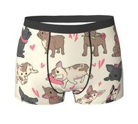 YOFIEN French Bulldog Puppy Domestic Pet Playing,Men's Underwear Boxer Briefs Comfort Soft Stretch for Man Multicolour