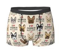 YOFIEN French Bulldog Seamless Pattern In Vintage Style,Men's Underwear Boxer Briefs Comfort Soft Stretch for Man Multicolour