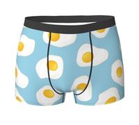 YOFIEN Fried Eggs Seamless Pattern,Men's Underwear Boxer Briefs Comfort Soft Stretch for Man Multicolour