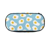 YOFIEN Fried Eggs Seamless Pattern,Small Pencil Case Large Capacity Pencil Pouch Office Stationery Organizer