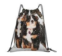 YOFIEN Funny Bernese Mountain Dog Water Drawstring Backpack Resistant String Bag for Women Men Sports Gym Sackpack