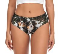 YOFIEN Funny Bernese Mountain Dog,Women's Briefs Underwear Support Pouch Comfort Soft Briefs for Women Multicolour