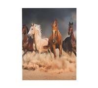 YOFIEN Galloping Brown Horses In Desert PrintedTable Wall Art for Bedroom Posters Prints Cute Decor Art Prints 30x40cm