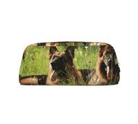 YOFIEN German Shepherd Dog Pattern Pencil Case for Girls, Pen Pouch Organizer Pencil Bag with Zipper