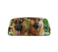 YOFIEN German Shepherd Dogs Print Pencil Case for Girls, Pen Pouch Organizer Pencil Bag with Zipper