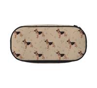 YOFIEN German Shepherd Foot Prints,Small Pencil Case Large Capacity Pencil Pouch Office Stationery Organizer