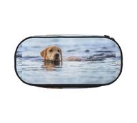 YOFIEN Golden Retriever Floating Dogs Pets Labrador,Small Pencil Case Large Capacity Pencil Pouch Office Stationery Organizer