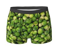 YOFIEN Green Brussel Sprout Print,Men's Underwear Boxer Briefs Comfort Soft Stretch for Man