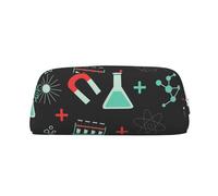 YOFIEN Green Chemistry and Science Patterns Pencil Case for Girls, Pen Pouch Organizer Pencil Bag with Zipper