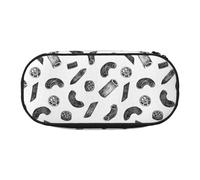 YOFIEN Hand Drawn Pasta,Small Pencil Case Large Capacity Pencil Pouch Office Stationery Organizer
