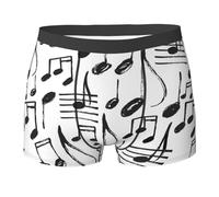 YOFIEN Hand Sketch Musical Notes,Men's Underwear Boxer Briefs Comfort Soft Stretch for Man Multicolour