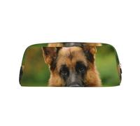 YOFIEN Happy German Shepherd Printed Pencil Case for Girls, Pen Pouch Organizer Pencil Bag with Zipper