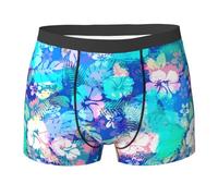 YOFIEN Hawaiian Flower,Men's Underwear Boxer Briefs Comfort Soft Stretch for Man Multicolour