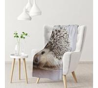 YOFIEN Hedgehog PrintedFlannel Throw Fluffy Blanket for Couch, Soft Cozy Blankets
