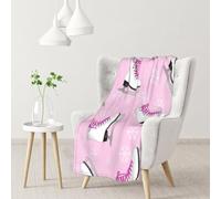 YOFIEN Ice Skating And SnowflakeFlannel Throw Fluffy Blanket for Couch, Soft Cozy Blankets