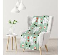 YOFIEN Japanese Spitz Sushi Samoye DogFlannel Throw Fluffy Blanket for Couch, Soft Cozy Blankets