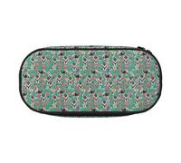 YOFIEN Keeshond Dog Vintage Florals,Small Pencil Case Large Capacity Pencil Pouch Office Stationery Organizer