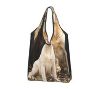 YOFIEN Labrador Retrievers Dogs Black Golden White Brown Foldable Tote Bag Reusable Large Capacity Shopping Bags