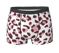 YOFIEN Leopard Print Seamless Pink Animals African,Men's Underwear Boxer Briefs Comfort Soft Stretch for Man
