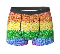 YOFIEN Lgbt Sparkle Glitter Pride Flag,Men's Underwear Boxer Briefs Comfort Soft Stretch for Man Multicolour