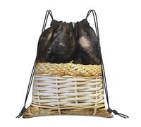 YOFIEN Little German Shepherd Dog Printed Water Drawstring Backpack Resistant String Bag for Women Men Sports Gym Sackpack