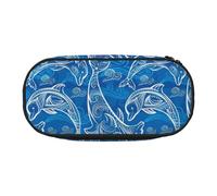 YOFIEN Magical Dolphin,Small Pencil Case Large Capacity Pencil Pouch Office Stationery Organizer