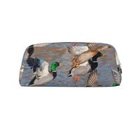 YOFIEN Mallards Duck Hunting Mallard Ducks Pencil Case for Girls, Pen Pouch Organizer Pencil Bag with Zipper