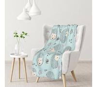YOFIEN Many HedgehogsFlannel Throw Fluffy Blanket for Couch, Soft Cozy Blankets