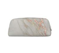 YOFIEN Marble Rose Gold Marble Metallic Blush Pink Pencil Case for Girls, Pen Pouch Organizer Pencil Bag with Zipper