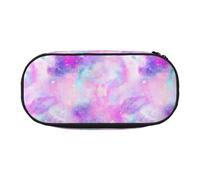 YOFIEN Marbled Galaxy Pink Purple,Small Pencil Case Large Capacity Pencil Pouch Office Stationery Organizer