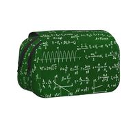 YOFIEN Math Equations Formulas Pencil Pouch Portable Double Layer Stationery Organizer