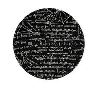 YOFIEN Mathematical Formula 8&8in Round Mouse Pad Sewn Edge Design